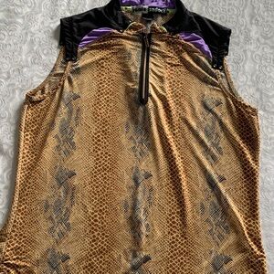 Jamie Sadock Gold and Black Snake Print Top